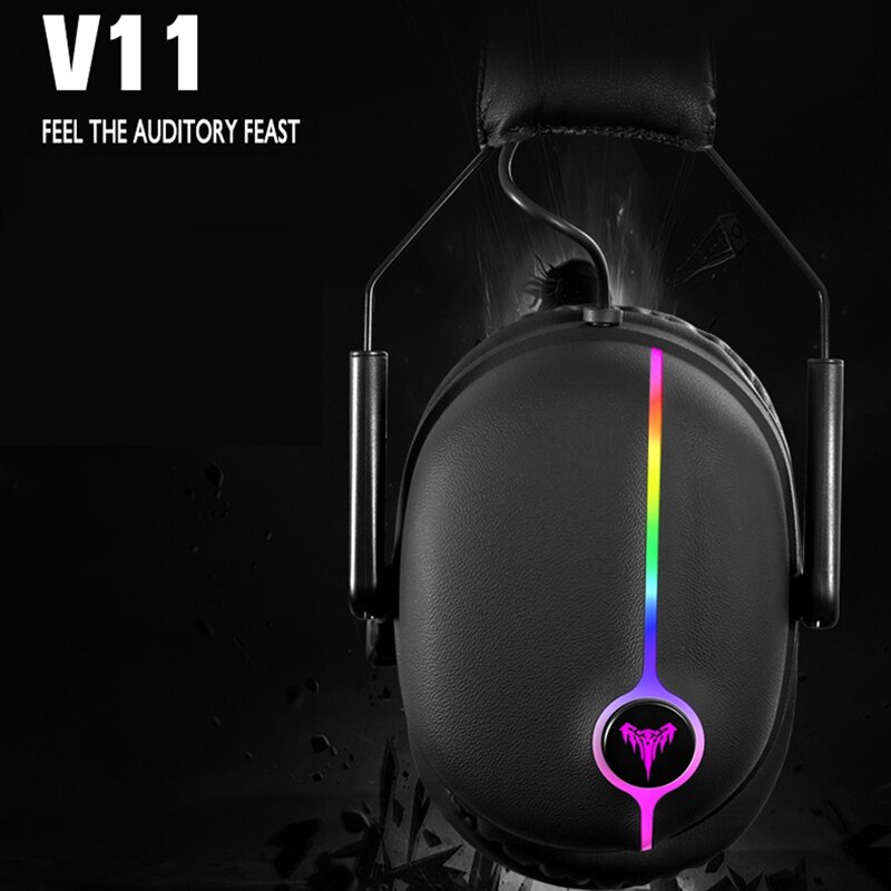 SUTAI V11 Game Headset 7.1 Headset Computer Headset RGB Lamp ENC Noise Reduction Headset 6 Speakers