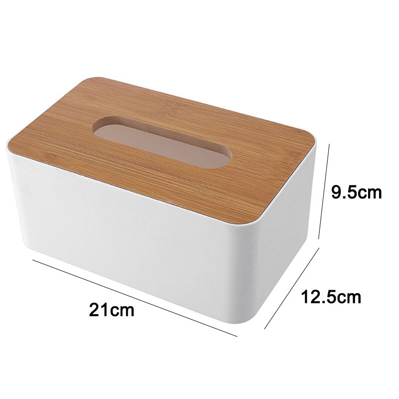 Bamboo Tissue Boxes Desktop Paper Towel Dispenser Living Room Plastic Remote Control Storage Box Napkin Holder Wipes Containers: B-1    380