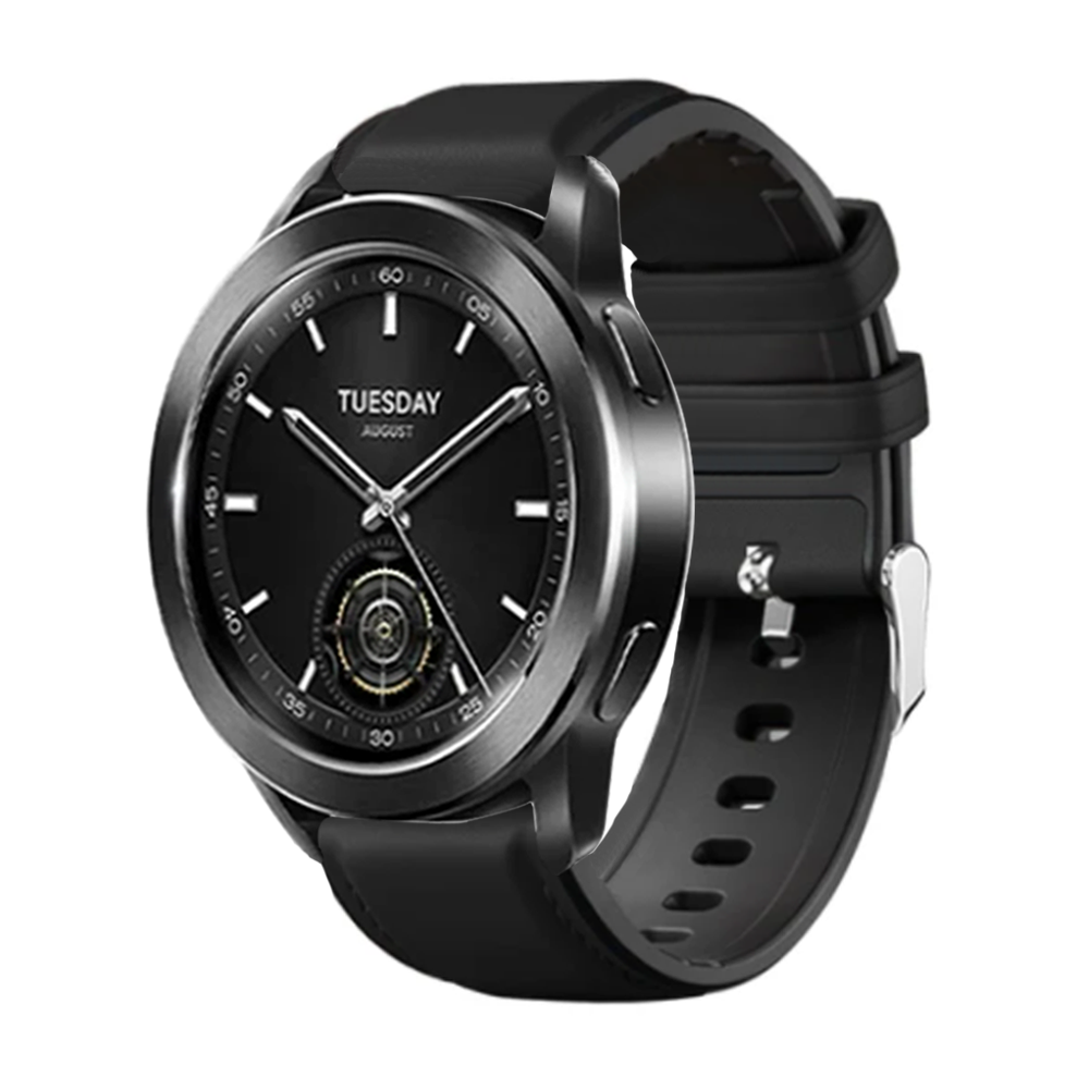 Lädersilikonarmband för xiaomi klocka  s3 smartklockarmband sportband för xiaomi klocka  s3 22mm armband tillbehör correase: Xs / Svart