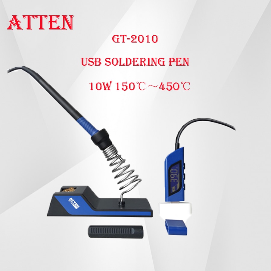Atten  gt 5v 2a usb soldeerpen en digitaal led-display soldeerbout 10w automatische slaapstand