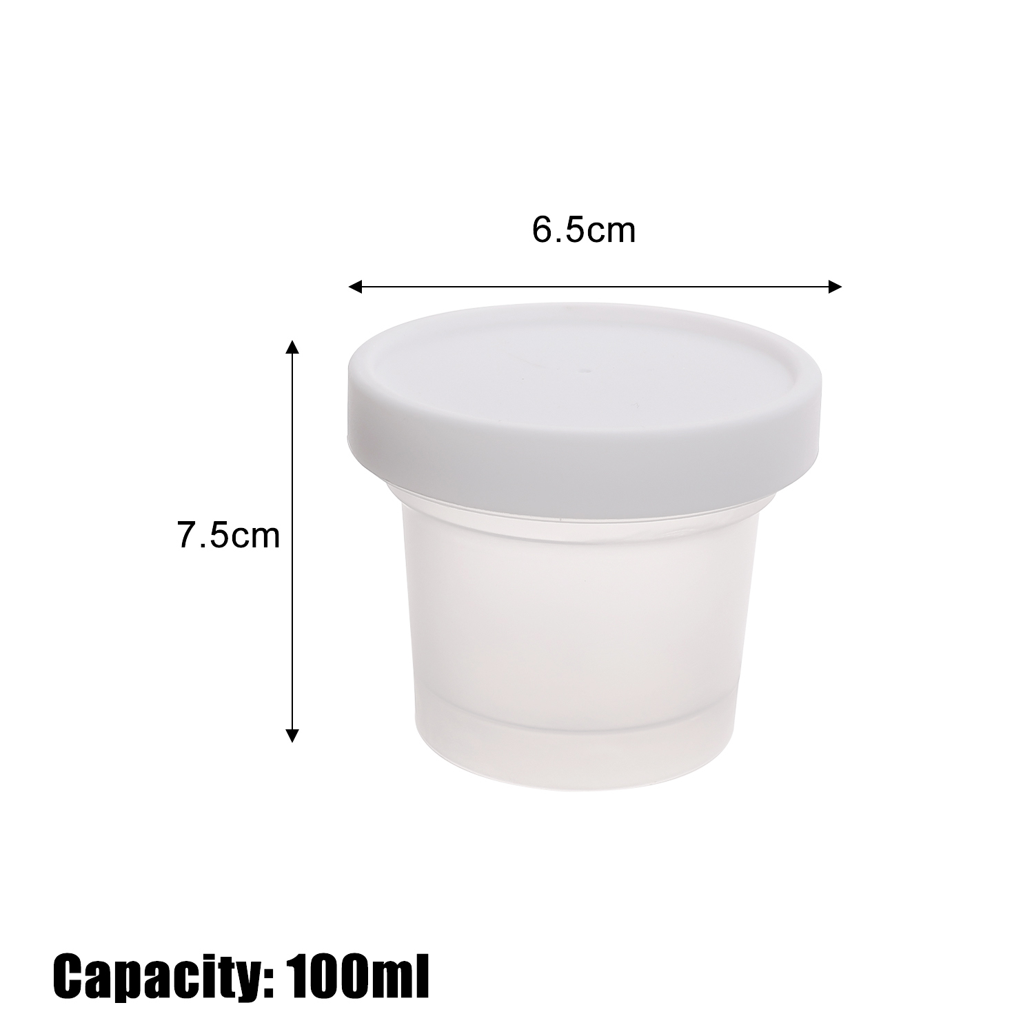 Food Storage Containers with Lid Pudding Ice Cream Yogurt Cup Dessert Preservation Sealed Packaging Box Home Kitchen Organizer: M / Light Grey
