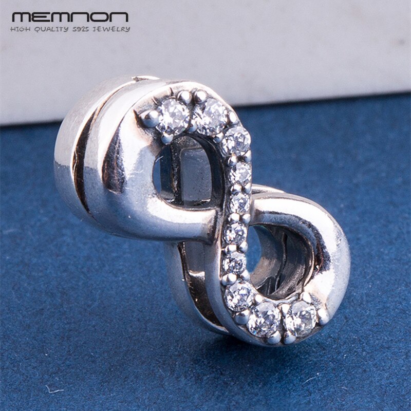 Reflexions stijl collectie Fonkelende Infinity clip charms 925 sterling Zilver fit charm bead armbanden DIY Memnon fijne Sieraden