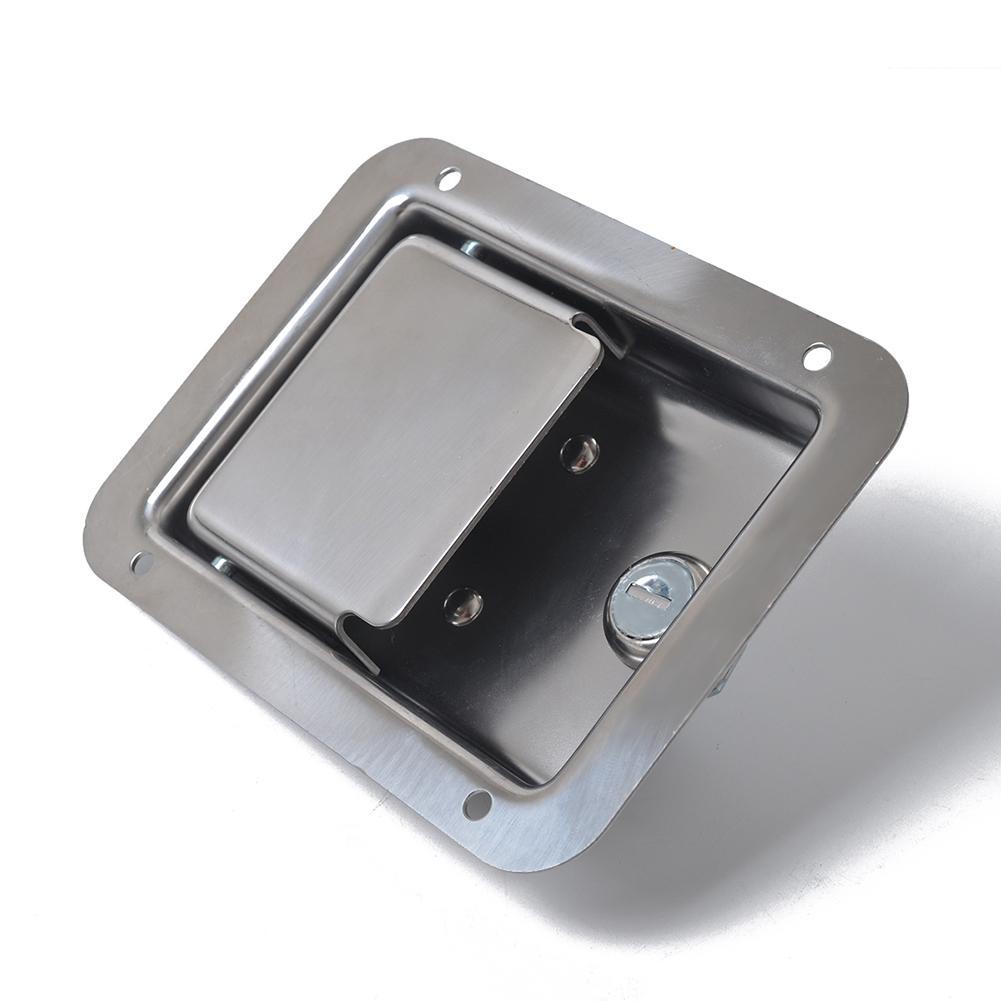 Stainless Steel Paddle Latch with Keys for Caravan Trailer Truck Tool Box Door Lock Car Accessories Auto Replacement Accessories