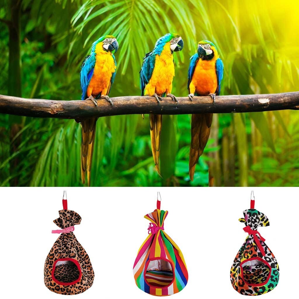 Bird Parrots Perch Tents Hammock Winter Warm Nest Cockatiels Conure Hanging House Round Nests Protect Against Wind #Y5