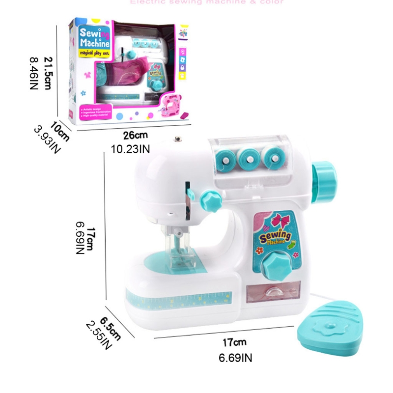 Mini Sewing Machine with Extension Table Dual Speed Portable Sewing Machine for Early Education Learning Toy