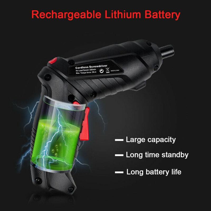 Torque Impact Drill Cordless Screwdriver Power Tools Screwdriver Impact Hammer Drill Screwdriver With PlasticTool Box