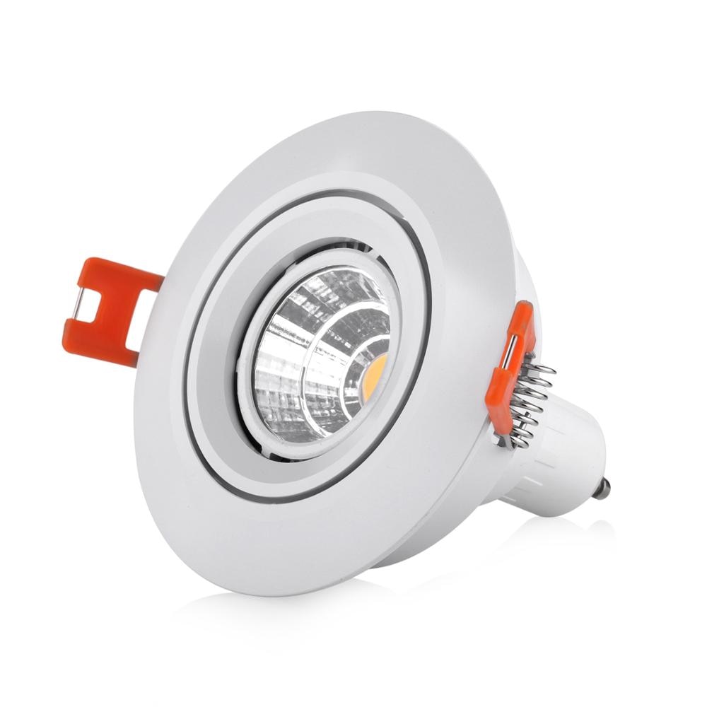 2 stuks Led Downlight Frame Gu10 Mr16 Halogeen Led Spot Verlichtingsarmaturen Wit Zwart Zilver Voor Thuis