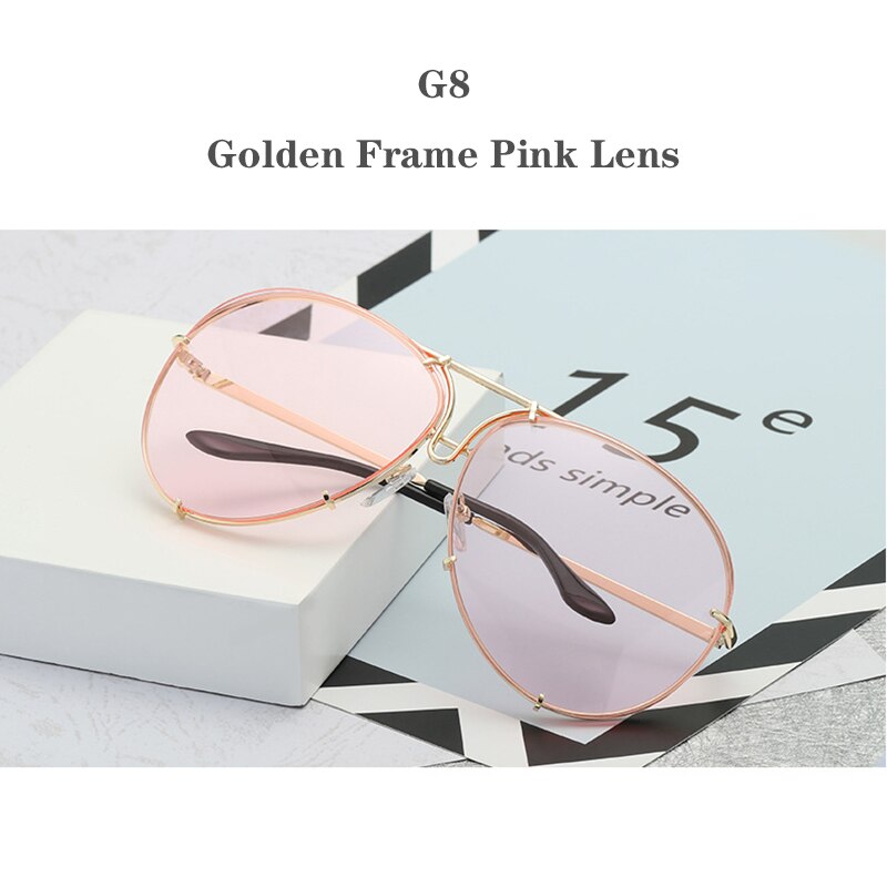 UV400 Anti-glare Metal Frame Sunglass Outdoor Driver Mirror Sun glasses Fishing For Male Female Driver Goggles Eyewear In Car: G8