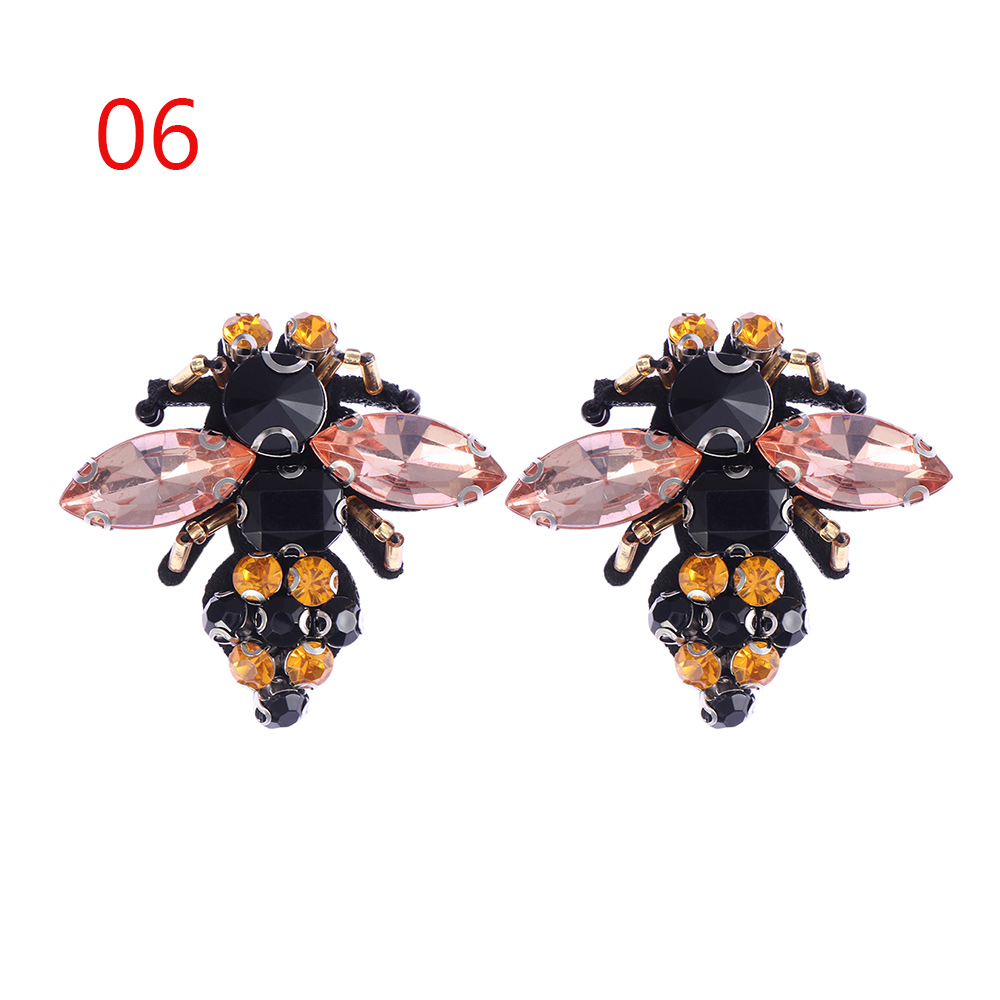 3D Handmade Rhinestone Bee Beaded Patches Sew On Sequin Patch For Clothing Beading Applique Cute Patch: 6