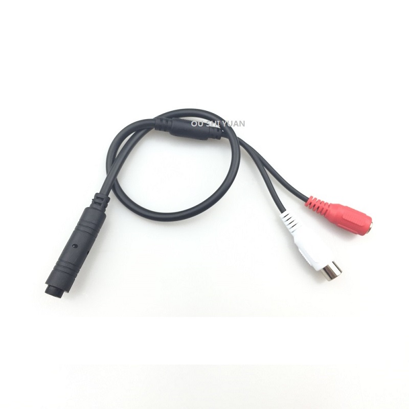 Micrófono RCA de vigilancia CCTV, Monitor de sonido, para cámara CCTV