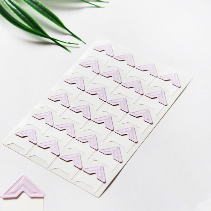 Cadre de décoration Vintage pour bricolage 24 pièces/lot | Autocollants papier populaires pour coin, Scrapbooking pour album Photo, offre spéciale: Lavande