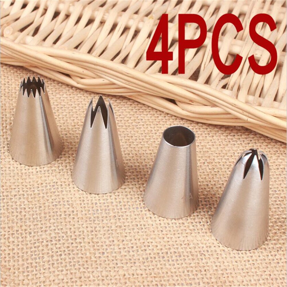 # 4B #1M # 1A # 2D Rvs Pastry Nozzle Set 1-4Pcs Icing Piping nozzle Bakken Gebak Tips Cupcake Cake Decorating Gereedschap