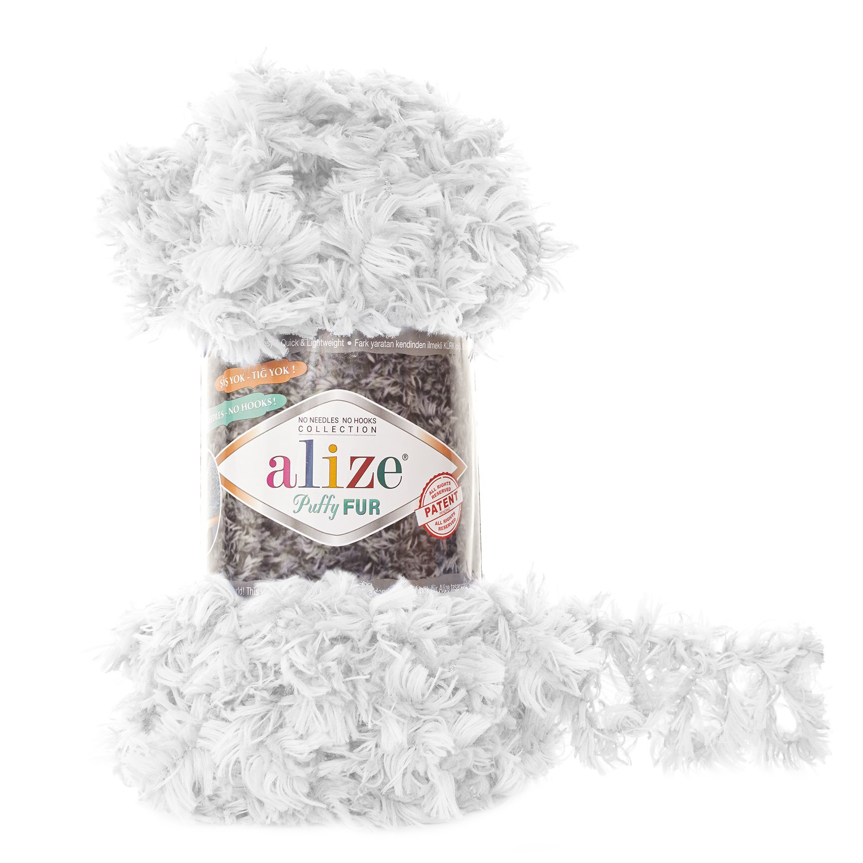 Wimper Loopity Garen, Alize Puffy Fur, Easy Finger Knitting - 4 Ball - GEEN SPIEZEN- NAALDEN- 6 Meter(100gr)- Hobby - - Sjaal - Baret - Handschoen - Jurk - Sjaal - Wrap - Diy - Made In Turkey: 6100