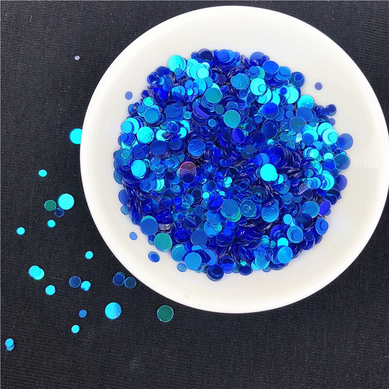 20 G/partij 4000Pcs Transparante Dot Vorm Pailletten Multi Size 2-4Mm Ronde Pailletten Pailetten Nagels, bruiloft Decoratie Confetti