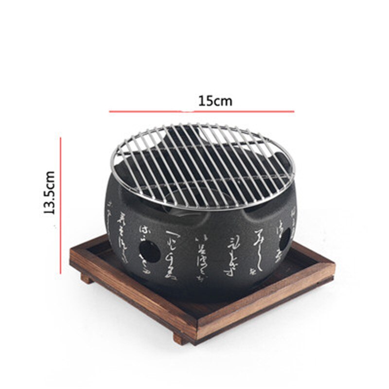 Ronde Barbecue Gereedschap Indoor Bbq Kachel Houtskool Grill Draagbare Bbq Grill Koreaanse Carbon Outdoor Houtskool Grill Camping Grill Tafel: 1