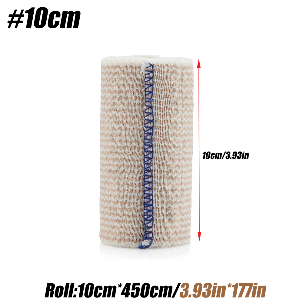 1Roll Premium Elastic Bandage Wrap - Self-Closing - Strong Compression Bandage Wrap - Waist, Thigh, Elbow, Knee Wrap: Brown