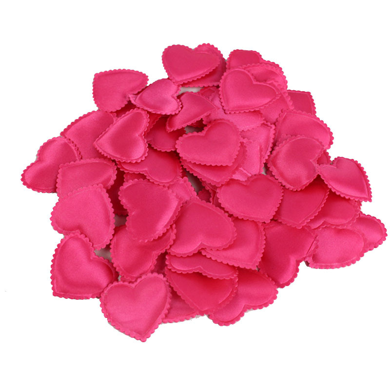100pcs/bag 2cm Heart Shape Wedding Decorations Sponge Petals Wedding Room Valentine's Day Decoration: rose red