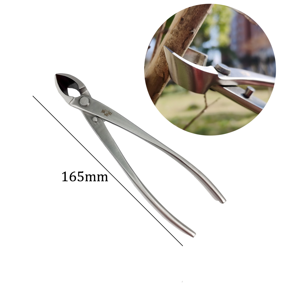 Herramienta de corte de poda de bonsái de acero inoxidable, tijeras para plantas y árboles, cortador de alambre para herramientas de poda de jardín: Blanco
