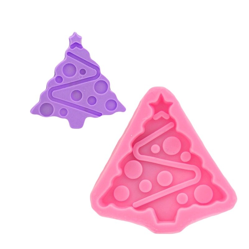 1pc siliconen mallen in de vorm van een kerstboom, taartdecoratie, fondant, koekjes, gereedschappen, 3d snoep, gelei, ijs, zeepvormen: Default Title