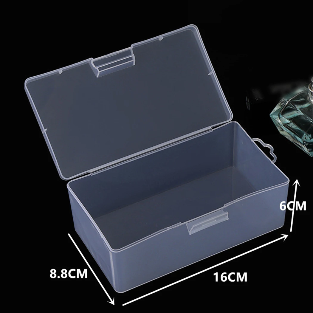 Plastic Box Rectangular Box Translucent Box Packing Box Storage Box Dustproof Solid Strong Jewelry Storage Case Container Boxes