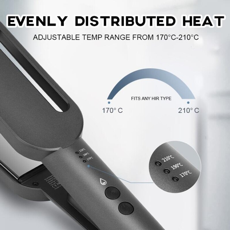 Titanium Flat Iron Hair Straightener Dual Voltage Instant Heating Essential Oil Care Straightening Iron