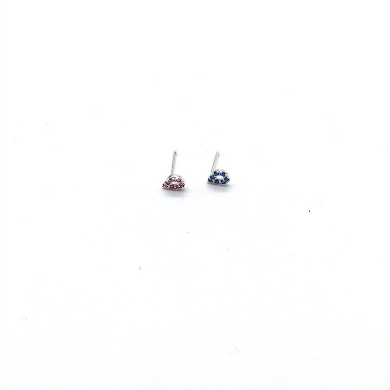 Hellolook 24 stück rosa kristall-nasenstecker, 925 nasenpiercing-stifte aus sterlingsilber für damen, körperschmuck