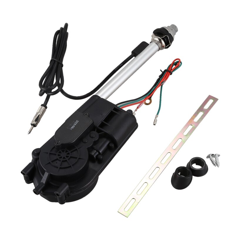 Car Electric Aerial Radio Automatic Booster Power Antenna Kit Black