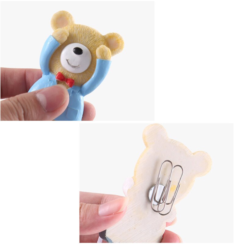 3D de dibujos animados imanes de animales para el refrigerador lindo pasos Flexible oso imanes de nevera de notas de mensajes adhesivas pegatinas de pared