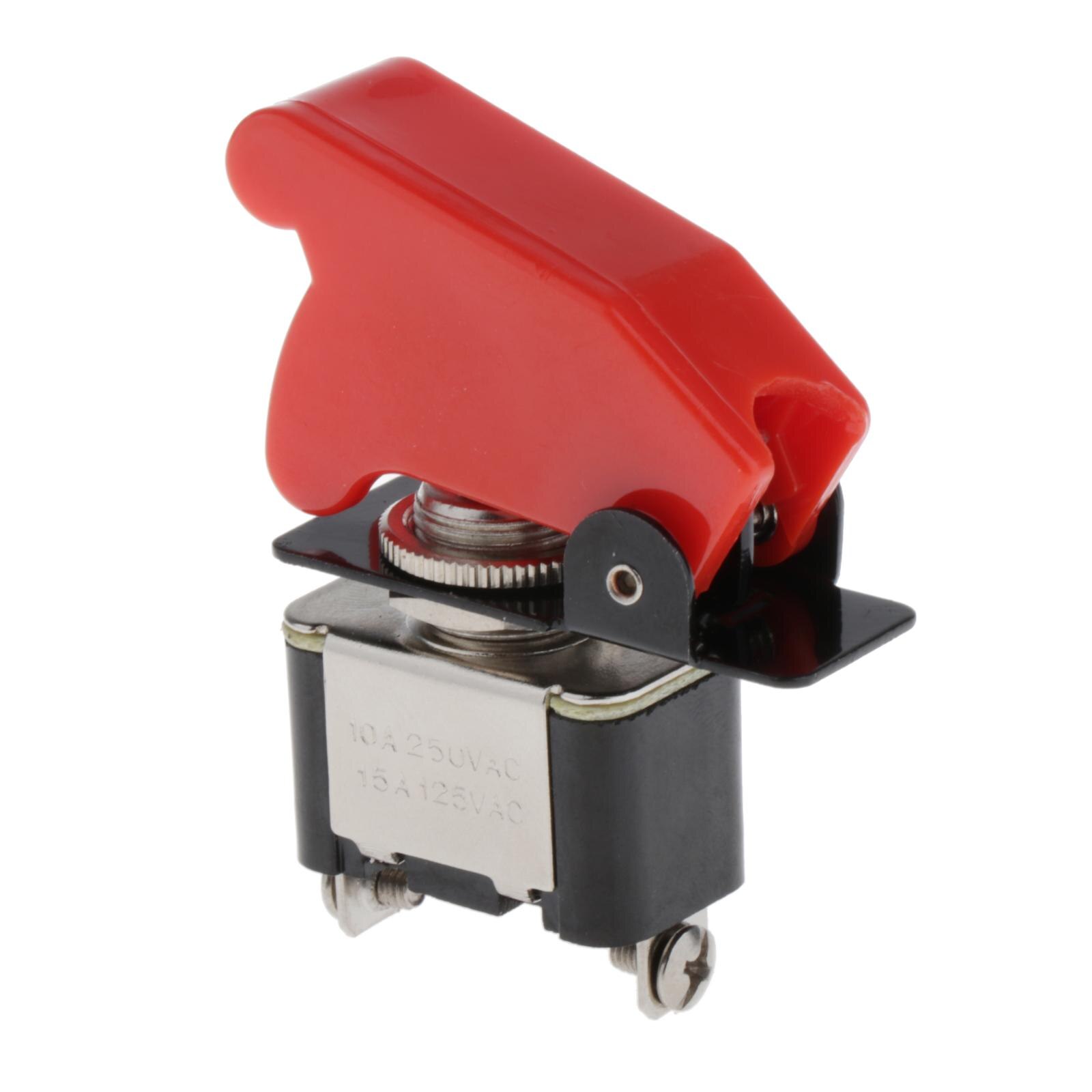 Performance Toggle Switch with Red Safety Cover, Auto Car Boat Truck Illuminated 20A 12V LED Toggle Switch