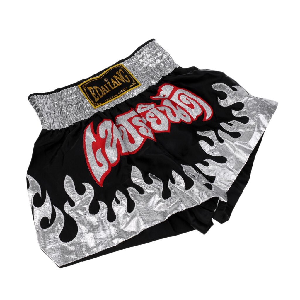 Satin Boxing Shorts Muay Thai Fighting Sanda MMA Shorts for Men Women