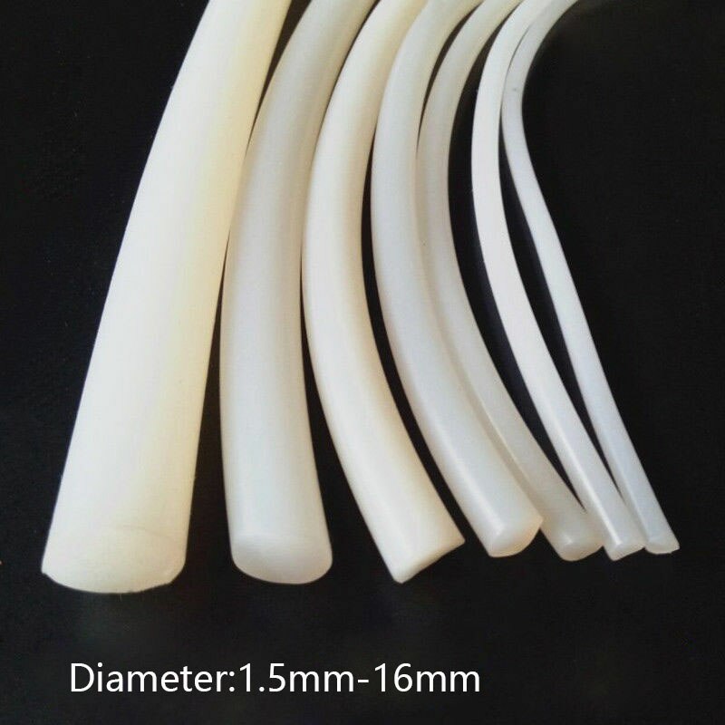 Cavo in gomma siliconica 1m cavo bianco O Ring 1.5mm 2mm 3mm 6mm 8mm 10mm 16mm