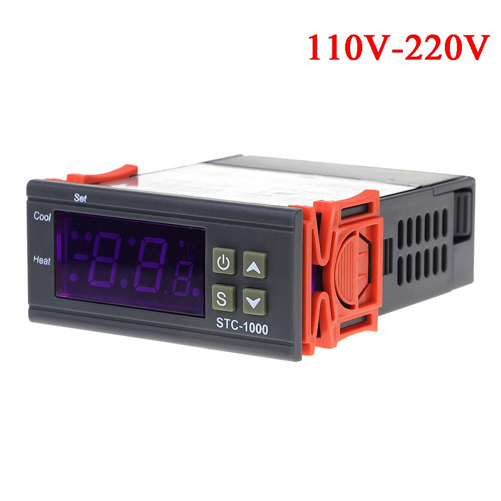 LED Digital Temperature Controller STC-1000 12V 12V 24V 220V Thermostat Thermostat and Heater Cooler Control: 110V-220V