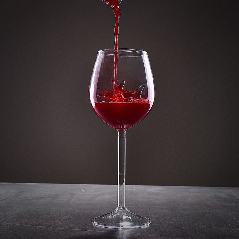 kitchen wine glass whiskey glass Shark glass red wine set household lead-free crystal goblet goblet champagne goblet with tripe