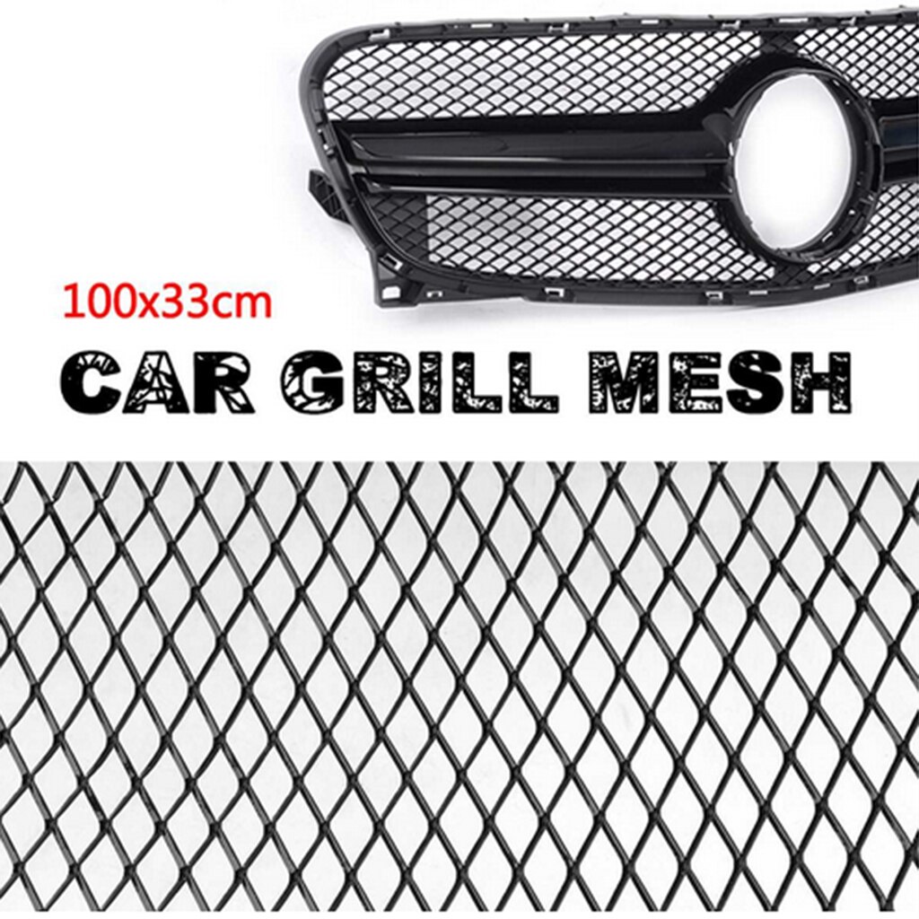 1 Pcs 40X13 Inch Ruitvorm Grille Mesh Net Voor Auto Grill Bumper 10X20 Mm Voor bumper Body Kit Hood Vent Voertuig Opening Etc