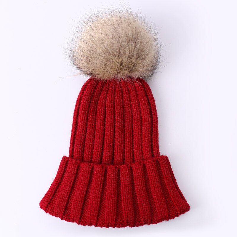 Bonnet en fausse fourrure pour fille, Style, à la , hiver, printemps,: K