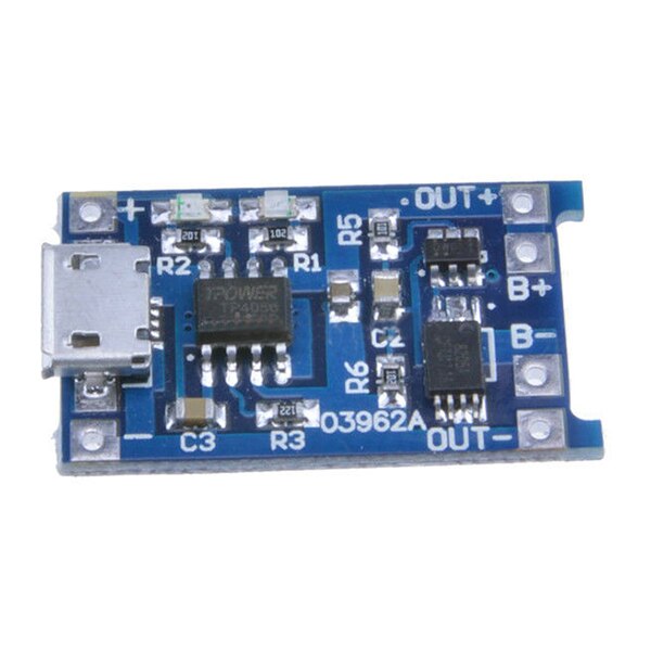 FULL-2PCS Blauw 5V Micro Usb 1A 18650 Lithium Batterij Opladen Boord