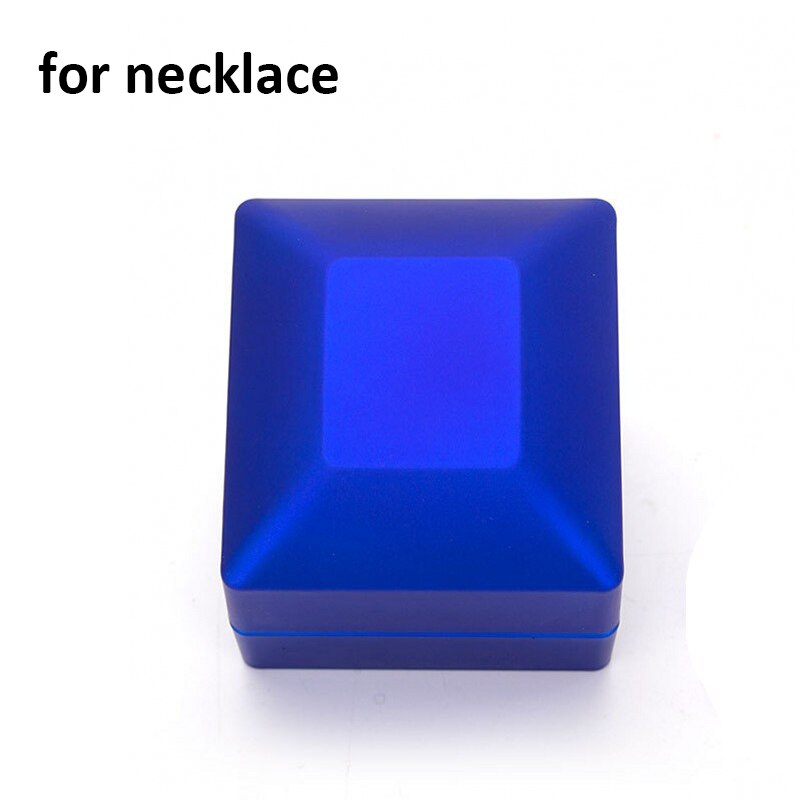 LED Jewelry Box for Ring Necklace Engagement Ring Display Case Packaging Showcase Boxes with Light Storage Cases: Blue-b