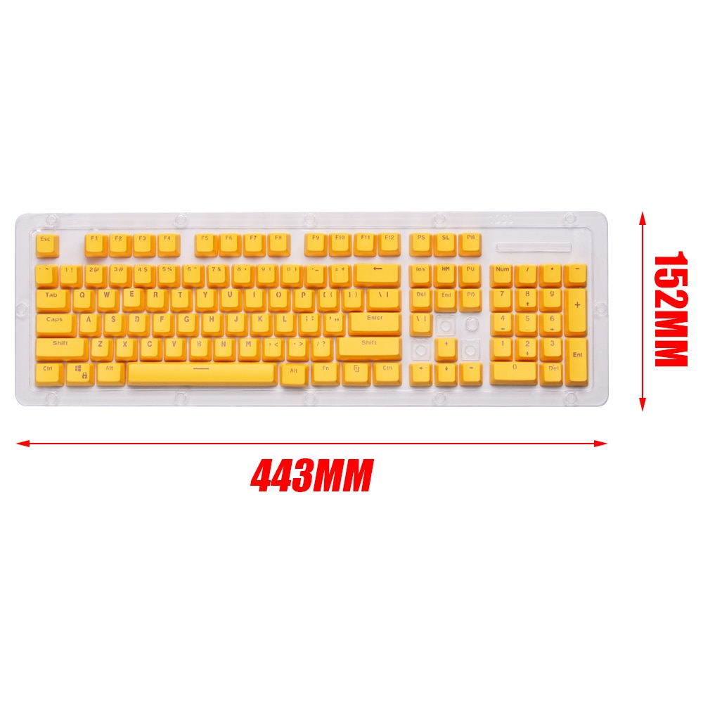 1Set 443*152*30mm Universal PBT 104 Keys Dual-color Backlit Mechanical Keyboard Keycap DIY Keyboard Accessories