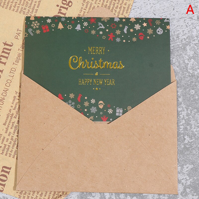 Vintage carte de voeux de noël carte réveillon de noël nouvel an fête annuelle: A