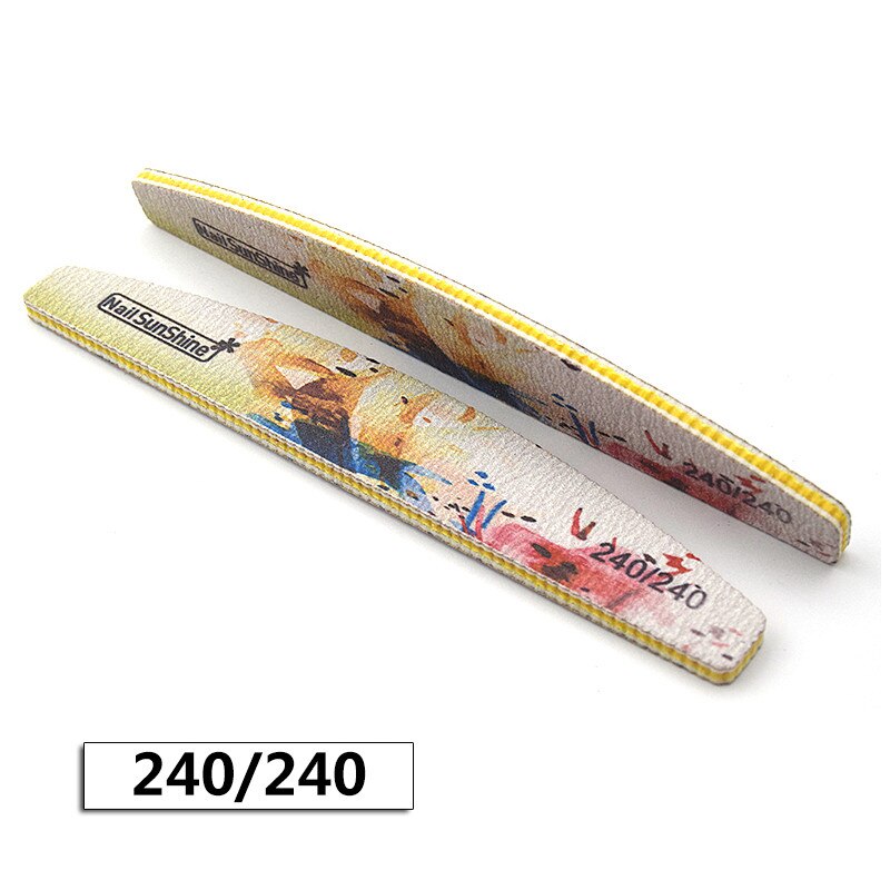 6Pcs Thick Nail File 80/100/150/180/240/320 Sanding Buffer Block Double Sided Flower Nail File For Gel Polish Manicure Tool: 240 240