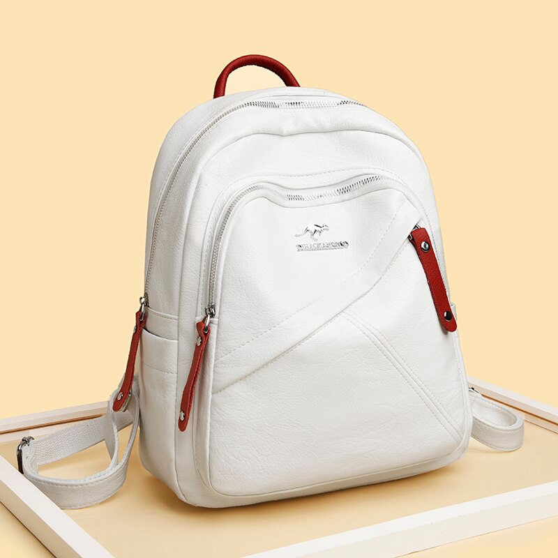 Multifunctionele Reizen Rugzak Mochilas Vrouwen Waterdichte Anti-Diefstal Lederen Rugzakken Voor Meisjes Vrouwelijke Schoudertas