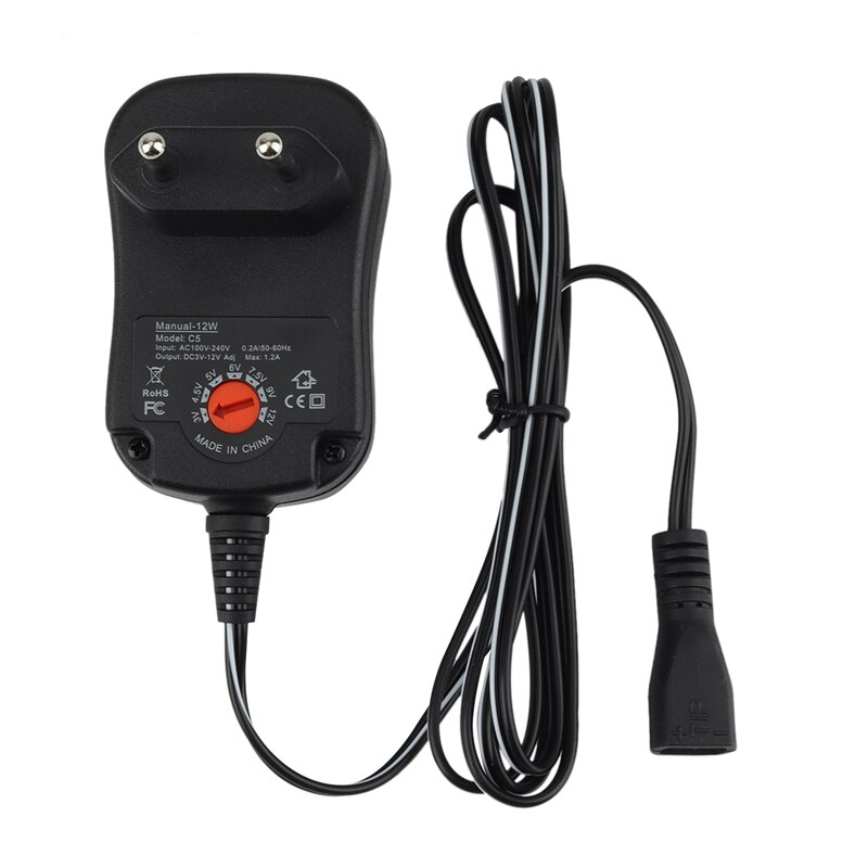 Power Supply 3-12V Adjustable Adapter Positive And Negative Switching Power Supply EU Plug