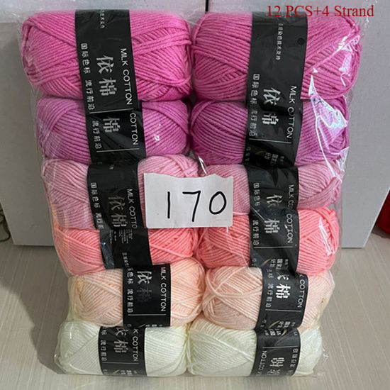 12 pièces fil volumineux Crochet ensemble Viscose mélange fil pour tricot à la main écharpe laine épaisse tricot bricolage coton Crochet fil: Fuchsia