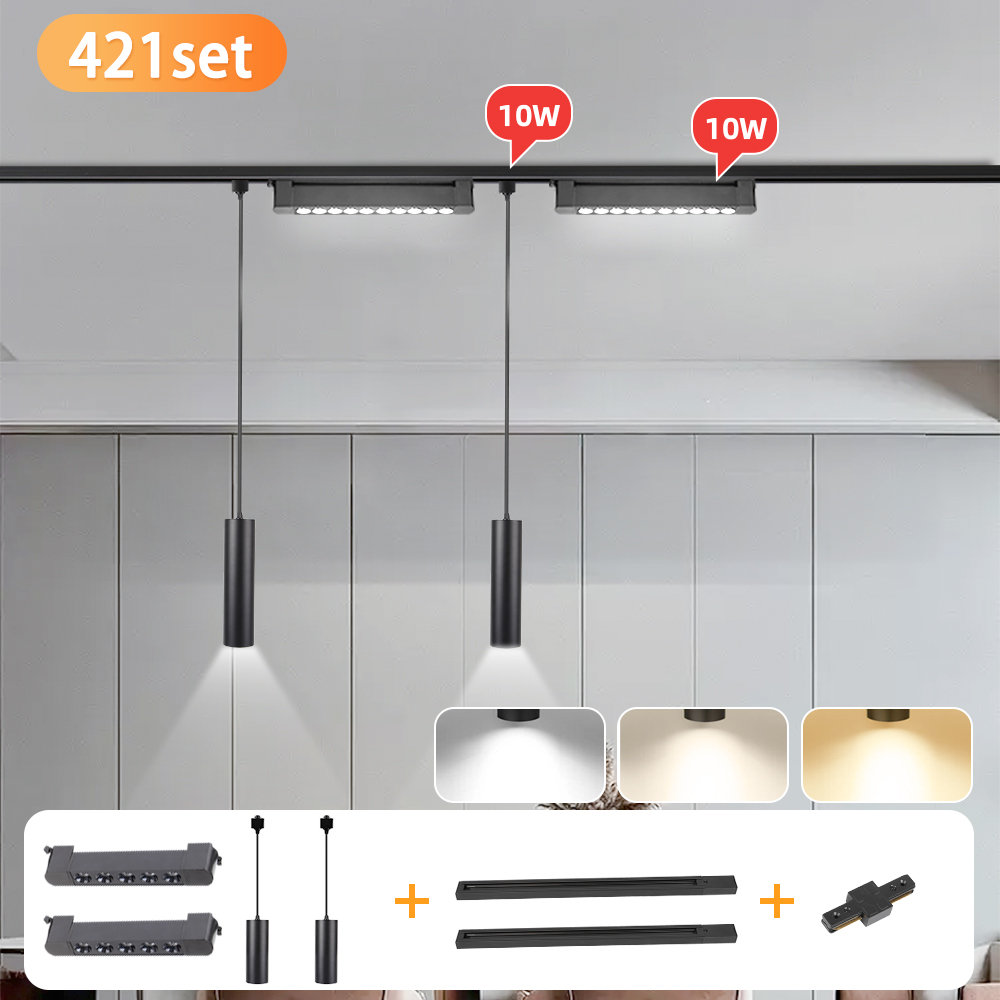 Lampa wisząca doprowadziło na szynę, zestaw kompletny, 110V 220V, reflektor szynowy, oświetlenie robić kuchni, salonu, sypialni