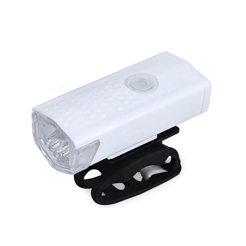 Bike Lights Rechargeable USB LED Bicycle Lights Front Headlights + Rear Taillight Bicycle Flashlight Warning Lights: White