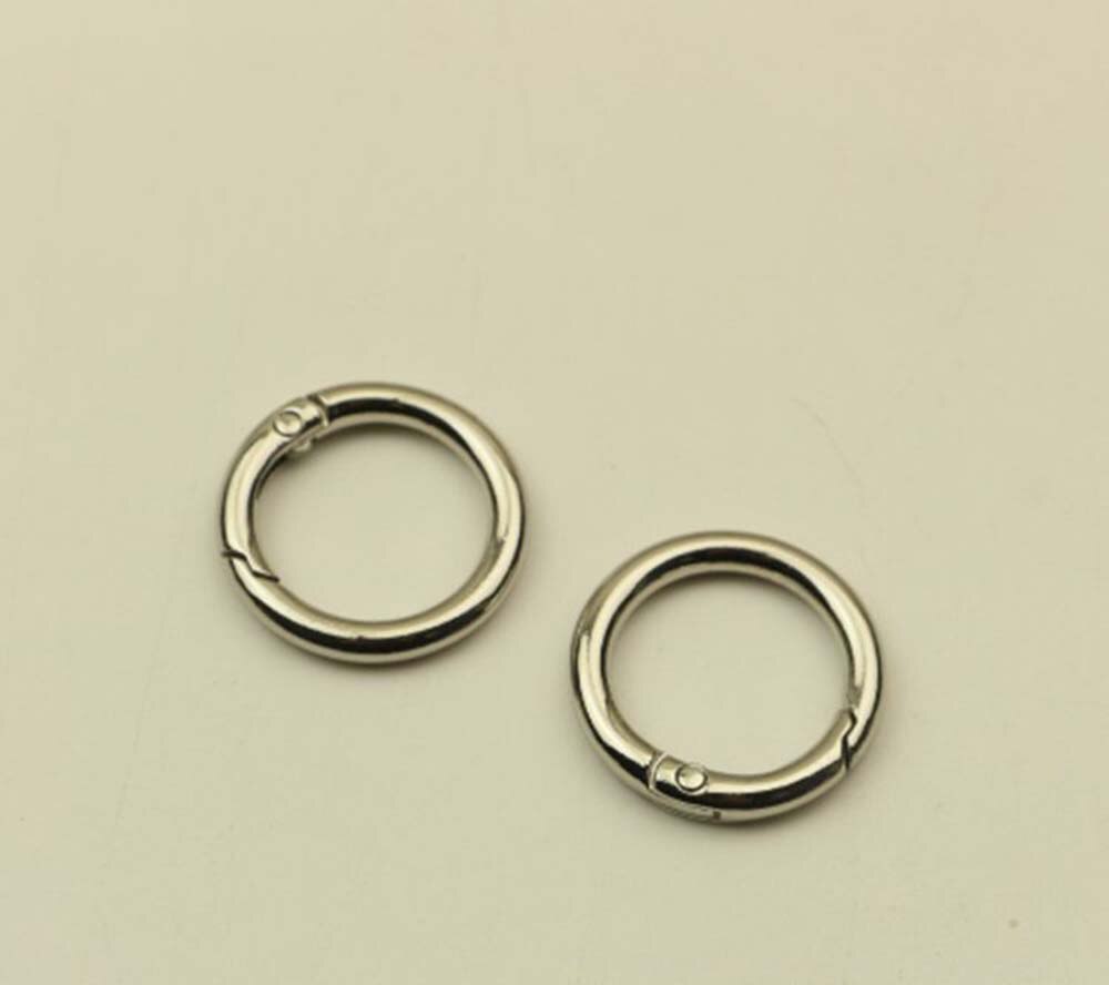 10pcs 3.8cm inner width Spring Open Link Metal Ring for Bag Handbag Purse Sewing DIY