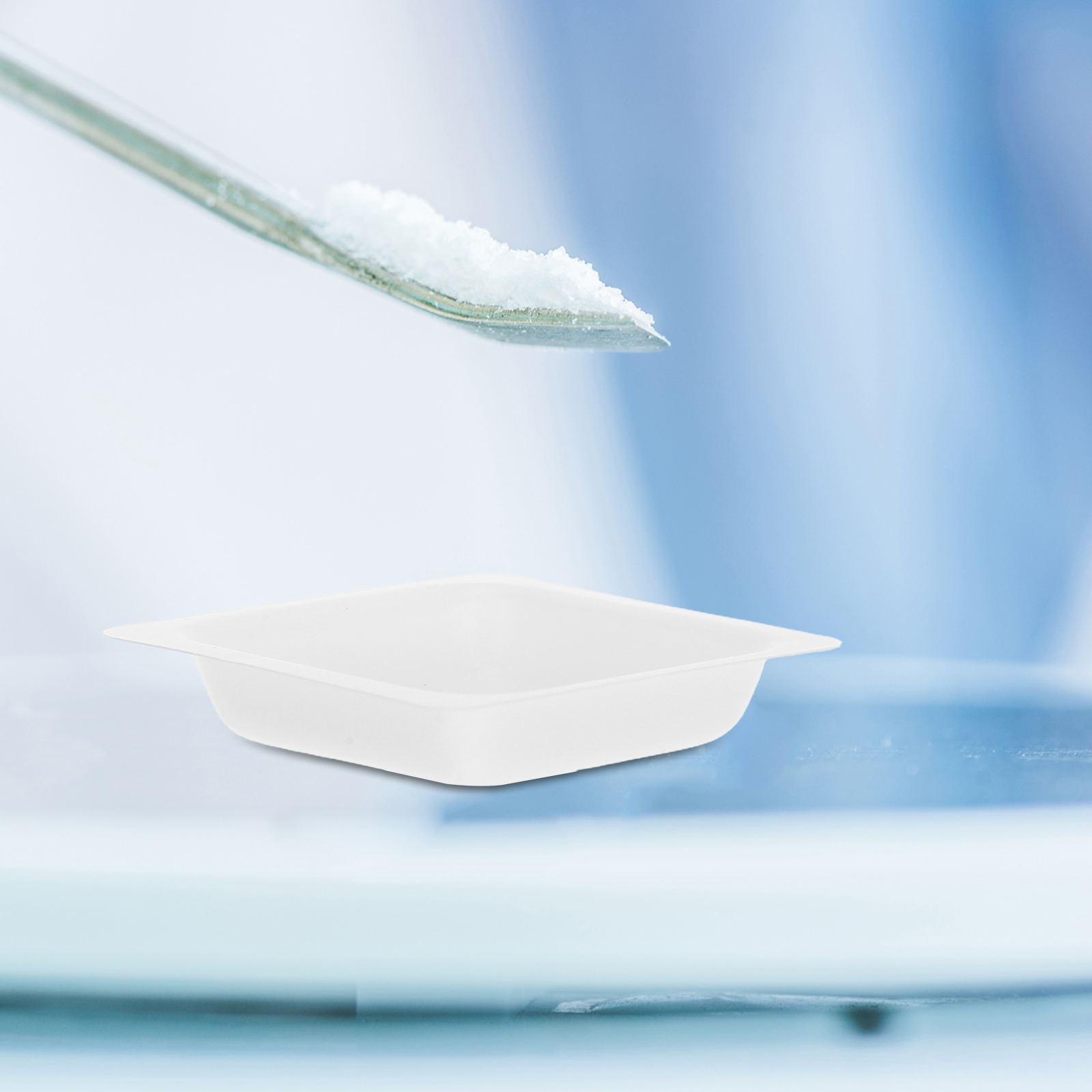 Plato de pesaje de 100 Uds., equipo de laboratorio de plástico resistente, polvos, líquidos, sartenes reutilizables, contenedores de almacenamiento para enseñanza