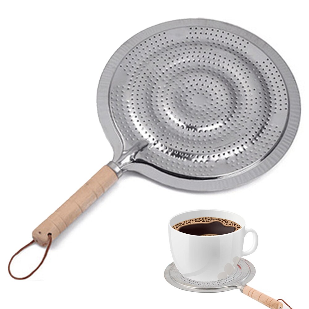 Metalli kaasu/sähkö/induktioliedelle kotitaloustarvike keittolevy liesi pannu lämmönhajotin 21cm puinen kahva keittiövälineet