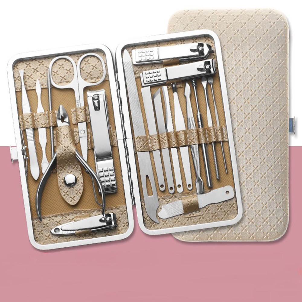 1 ensemble d'outils de manucure dissolvant de peau morte coupe-ongles pinces à cuticules tondeuse à cuticules pour homme femme Home Shop (Kh