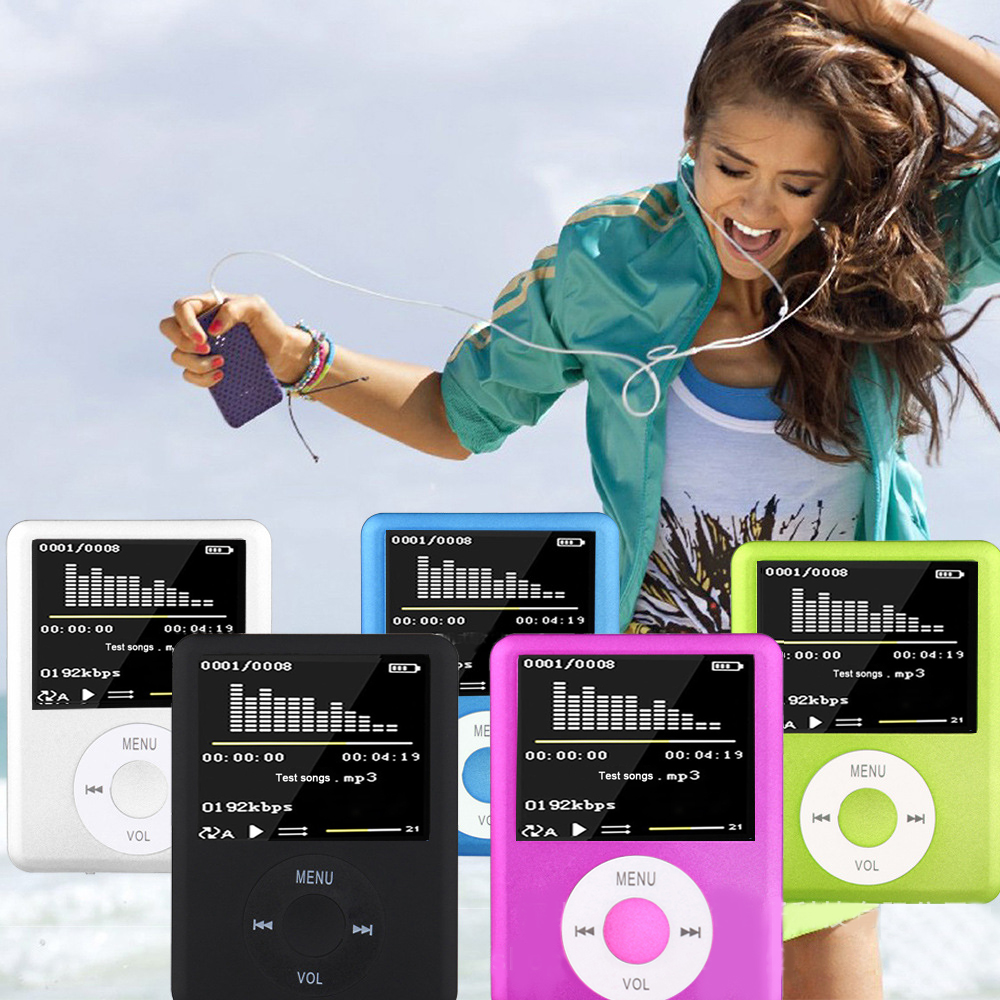 Novedad de , reproductor de música MP4 con pantalla LCD de tercera generación, Ultra delgado reproductor multimedia, compatible con tarjeta TF/SD